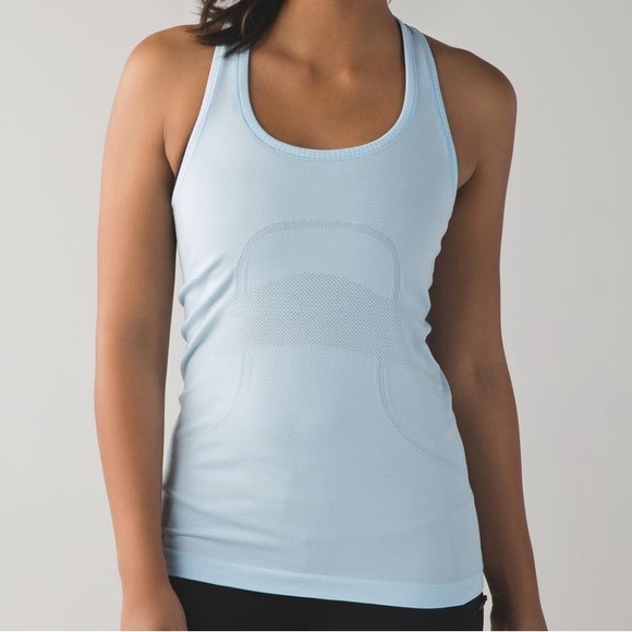 lululemon athletica Tops - Lululemon Swiftly Tech Racerback Tank Top Caspian Light Blue Lightweight OG